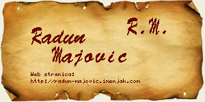 Radun Majović vizit kartica